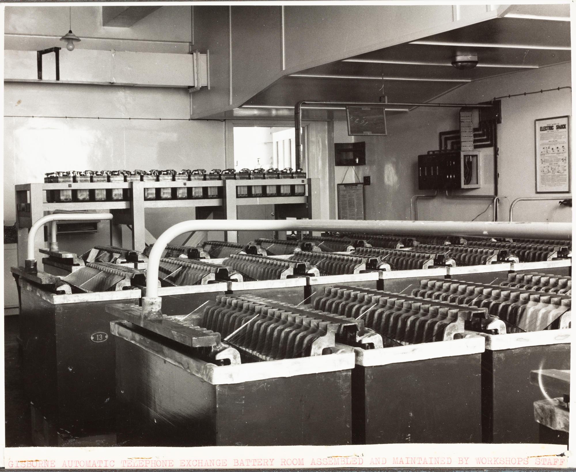 Gisborne Automatic Telephone Exchange Battery Room Tairawhiti Museum